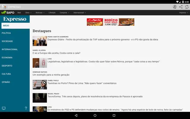 Jornais de Portugal android App screenshot 10