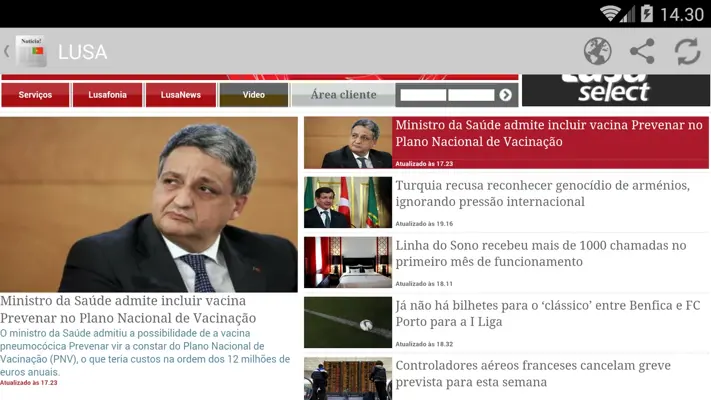 Jornais de Portugal android App screenshot 1