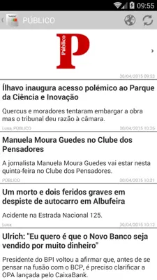 Jornais de Portugal android App screenshot 2